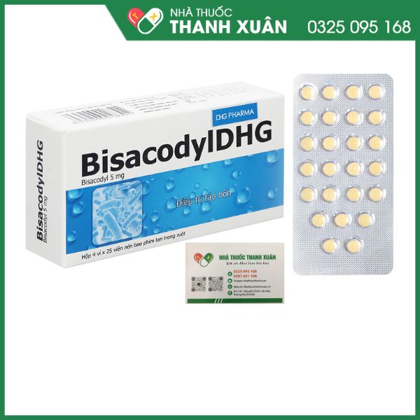 Bisacodyl DHG điều trị táo bón và làm sạch ruột trước và sau phẫu thuật